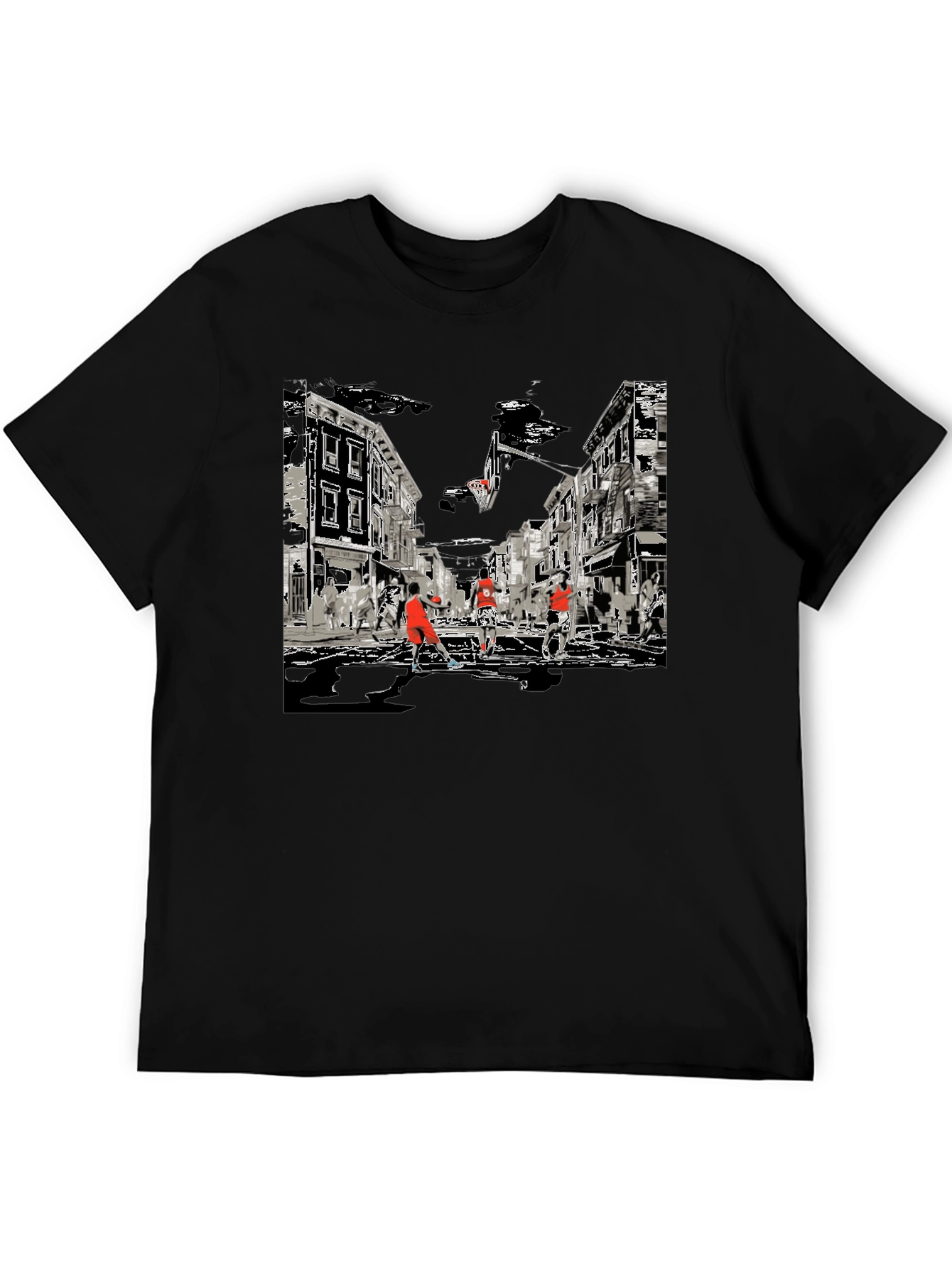 Streetball Graphic Tee - Black Cotton