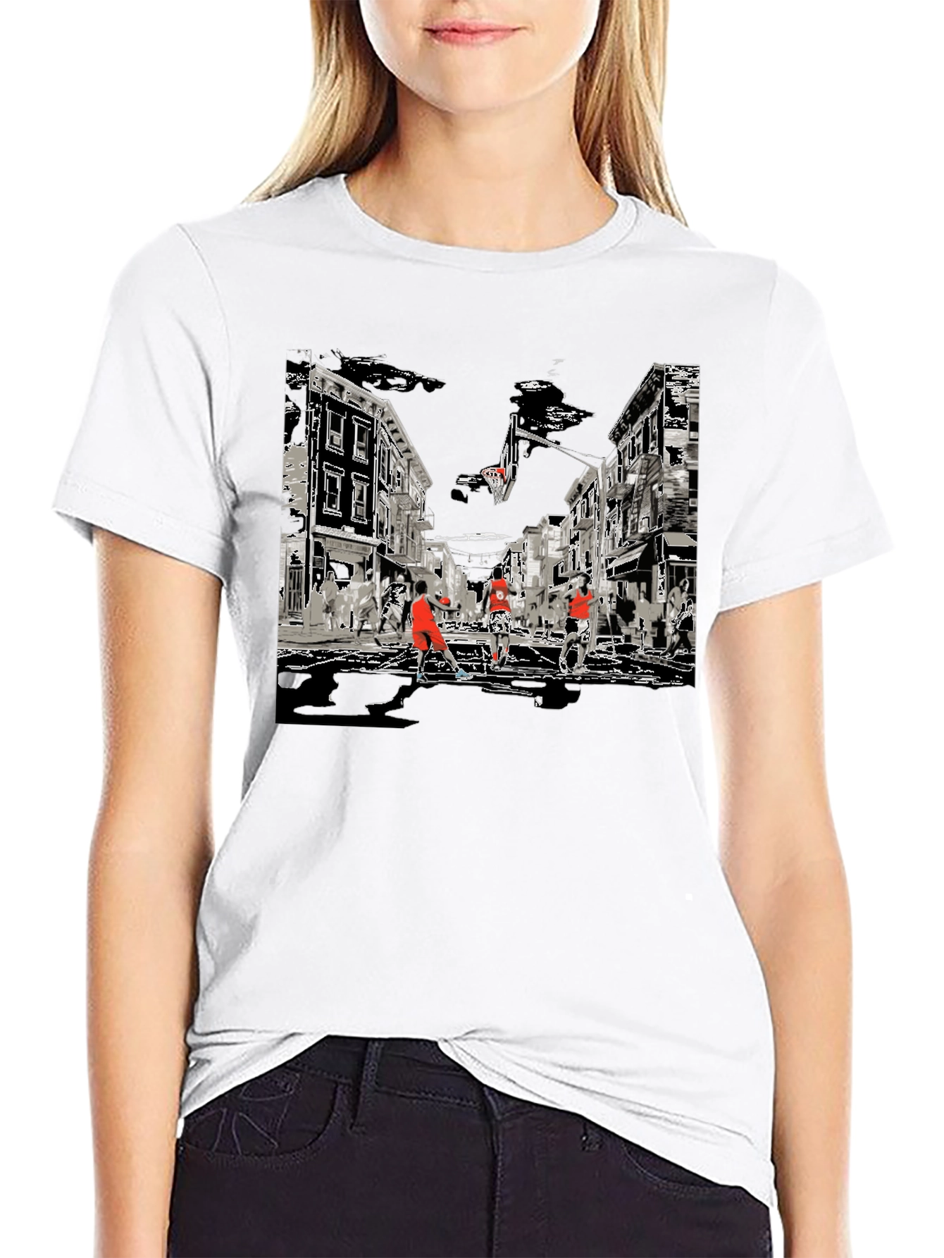 Streetball Graphic Tee - Black Cotton