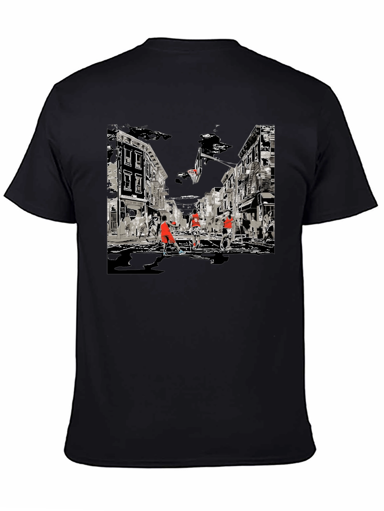 Streetball Graphic Tee - Black Cotton