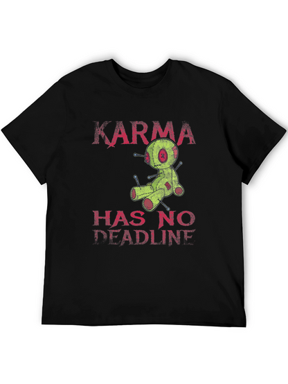 Karma Voodoo Doll Graphic T-Shirt - Mens Black Tee