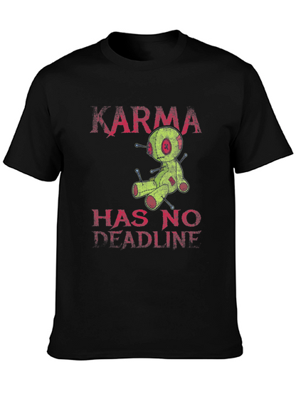 Karma Voodoo Doll Graphic T-Shirt - Mens Black Tee