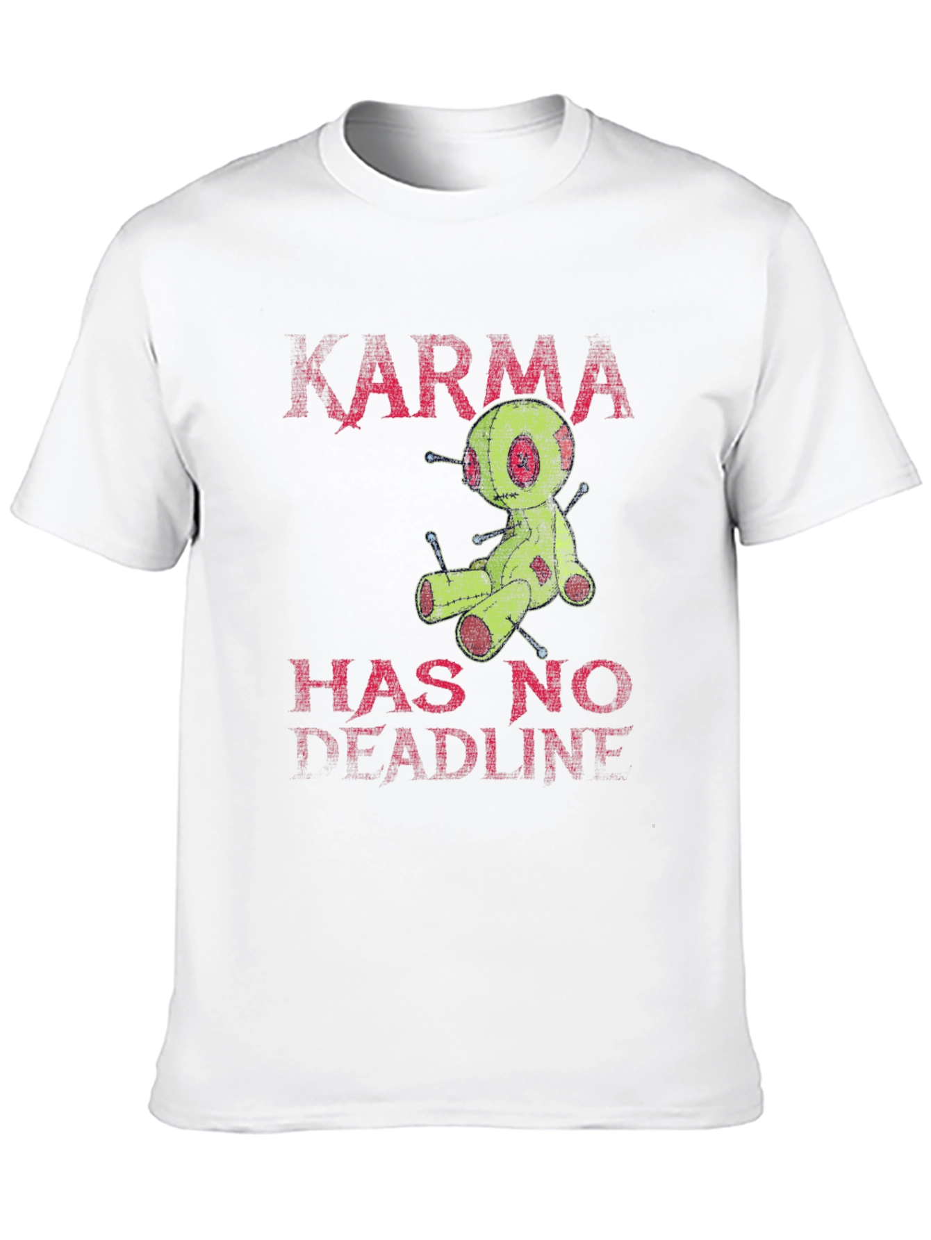 Karma Voodoo Doll Graphic T-Shirt - Mens Black Tee