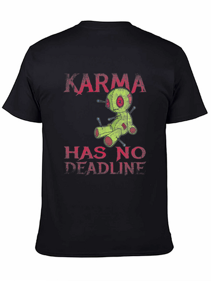 Karma Voodoo Doll Graphic T-Shirt - Mens Black Tee