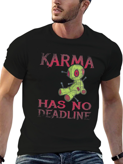 Karma Voodoo Doll Graphic T-Shirt - Mens Black Tee