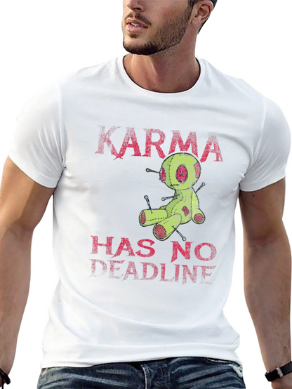 Karma Voodoo Doll Graphic T-Shirt - Mens Black Tee