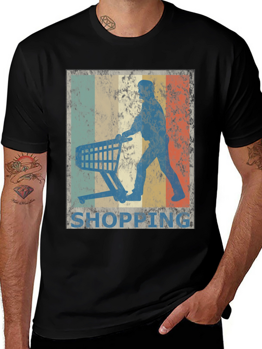 Retro Shopping Cart T-Shirt - Vintage Style Tee