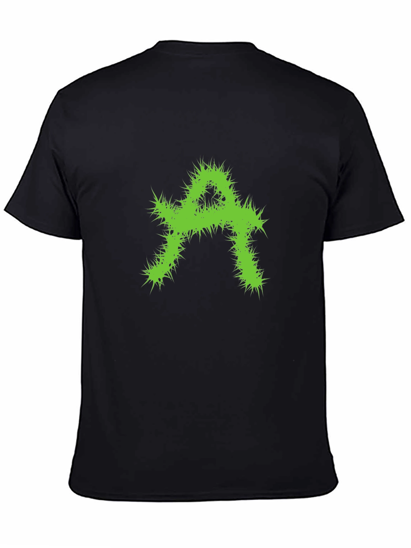 Edgy Green A Graphic Black T-Shirt