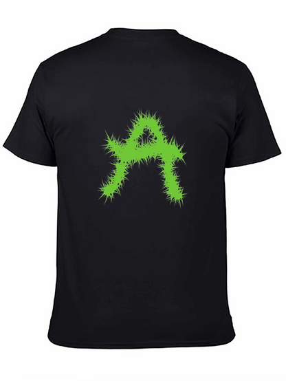 Edgy Green A Graphic Black T-Shirt