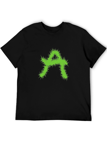 Edgy Green A Graphic Black T-Shirt