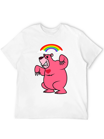 Rainbow Bear T-Shirt - Black Crew Neck
