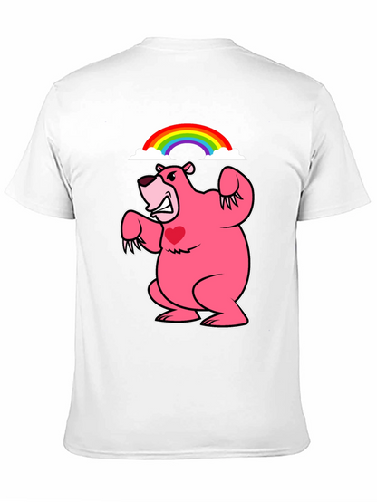 Rainbow Bear T-Shirt - Black Crew Neck