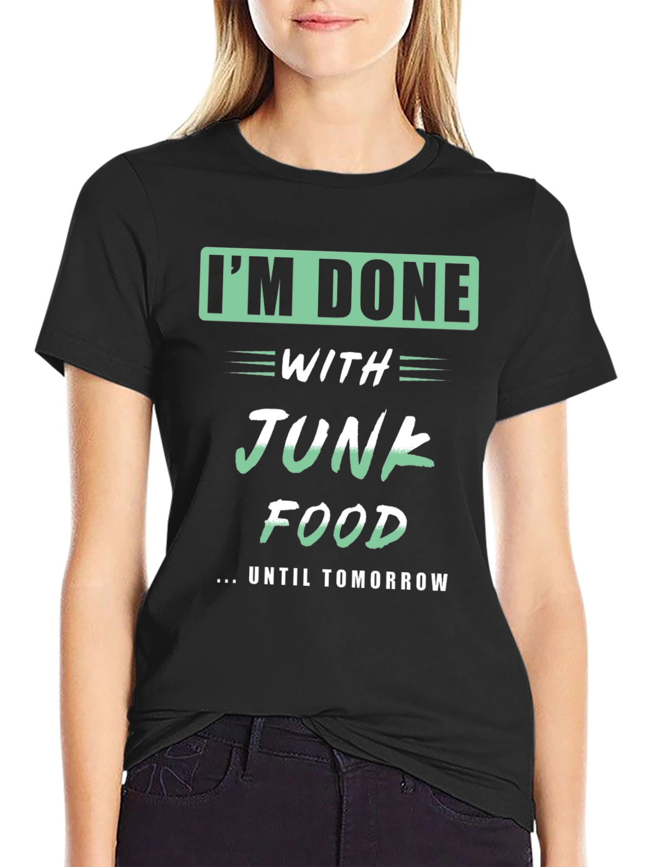 Funny Im Done with Junk Food T-Shirt