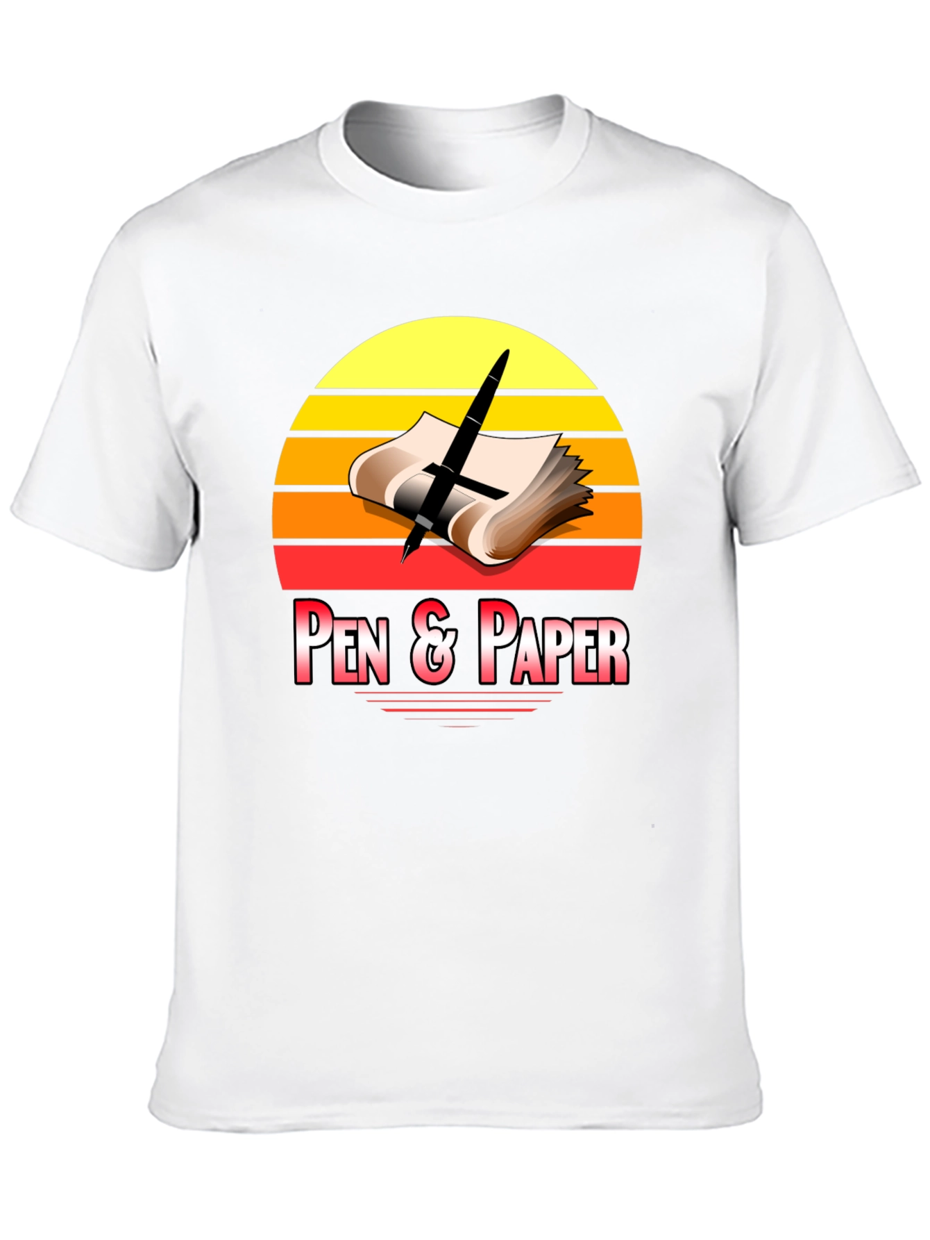 Pen and Paper Graphic Tee Retro Design