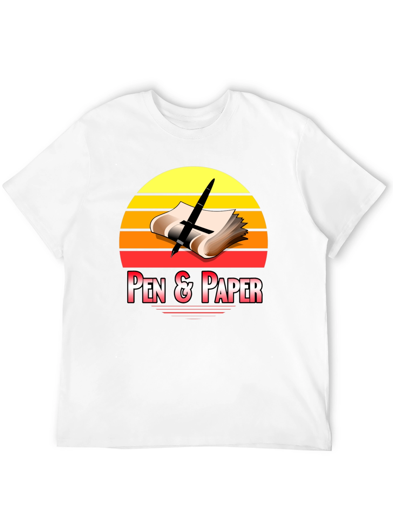 Pen and Paper Graphic Tee Retro Design