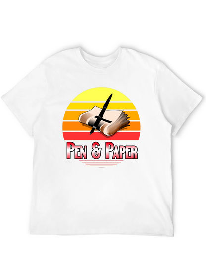 Pen and Paper Graphic Tee Retro Design