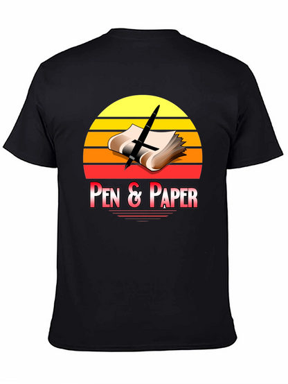 Pen and Paper Graphic Tee Retro Design