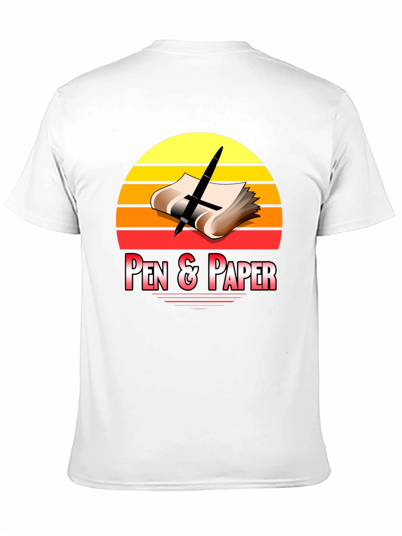 Pen and Paper Graphic Tee Retro Design
