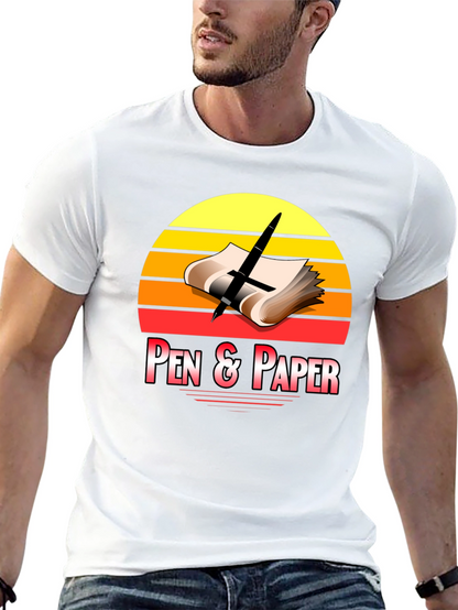 Pen and Paper Graphic Tee Retro Design