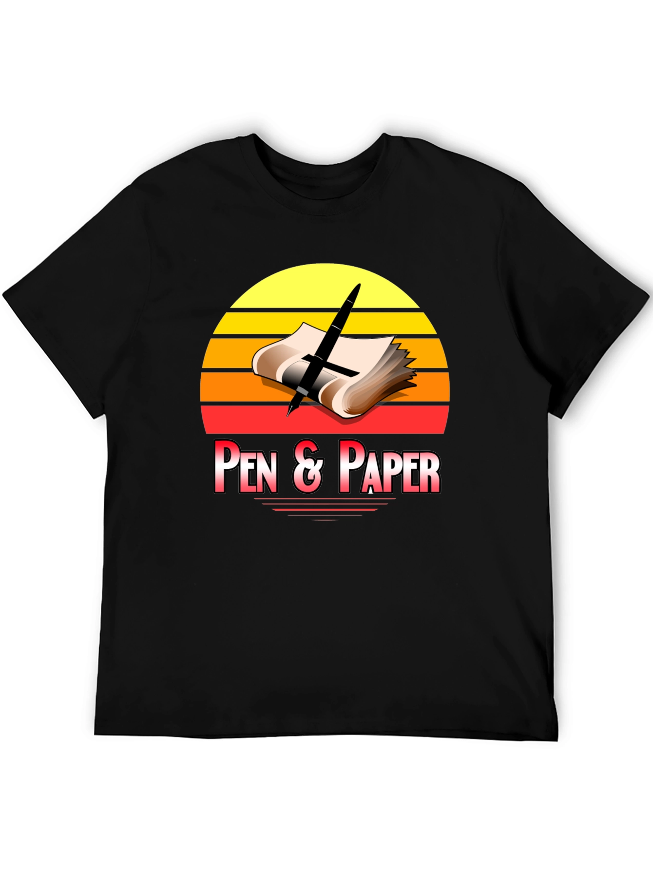 Pen and Paper Graphic Tee Retro Design