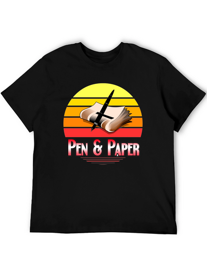 Pen and Paper Graphic Tee Retro Design