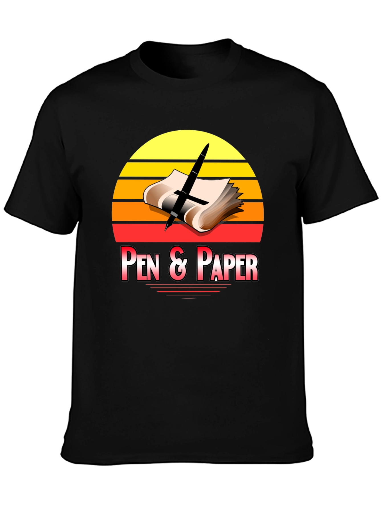 Pen and Paper Graphic Tee Retro Design