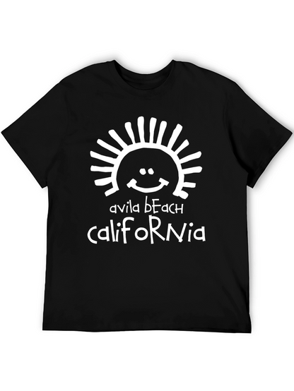 Avila Beach California Graphic T-Shirt - Black