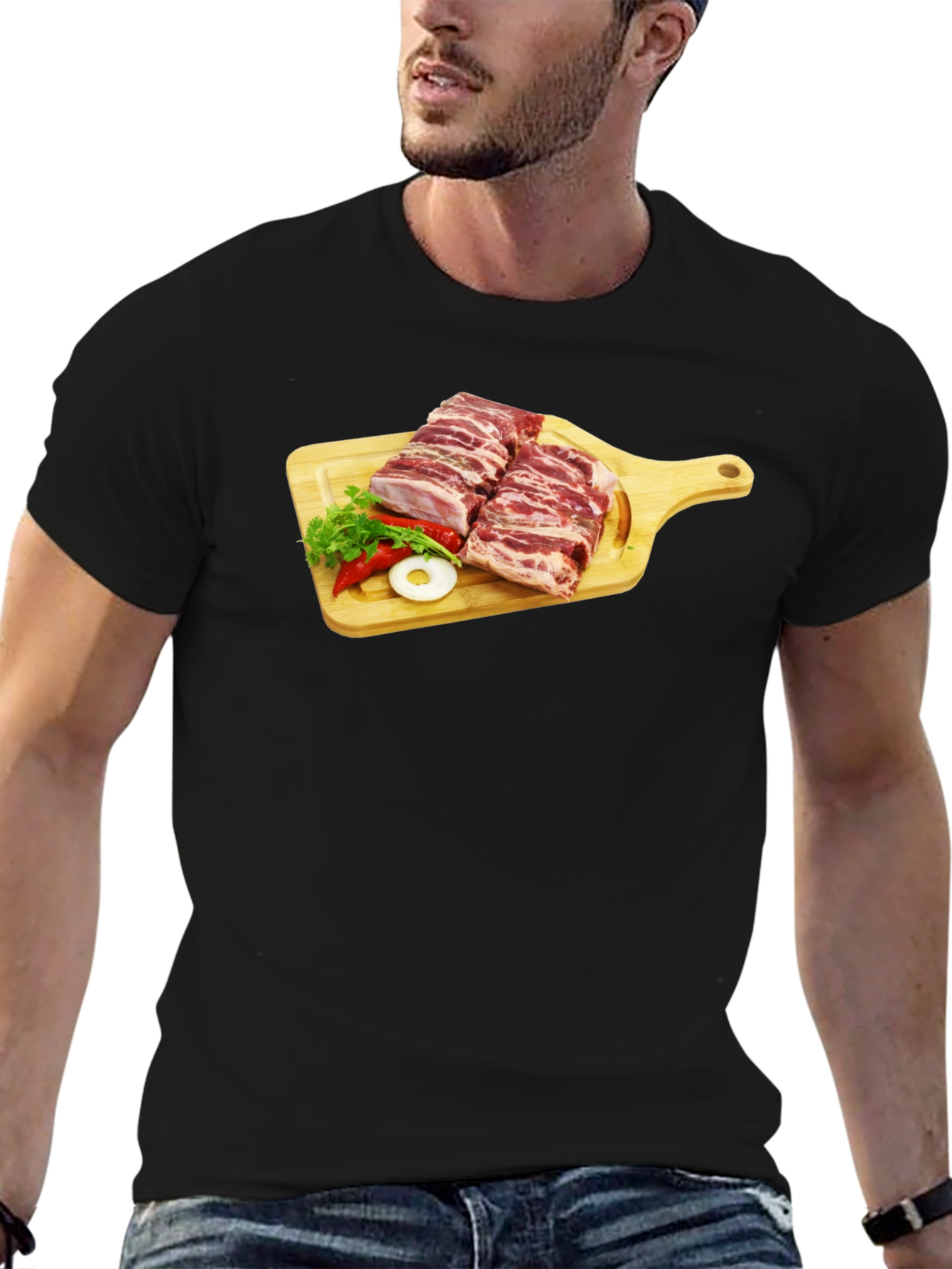 Ribs on Cutting Board Graphic T-Shirt
