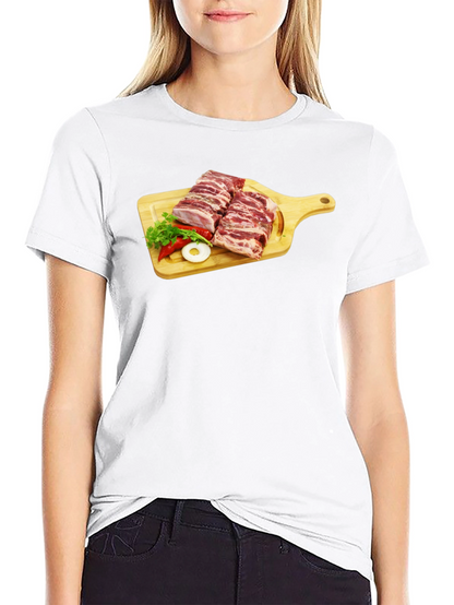 Ribs on Cutting Board Graphic T-Shirt