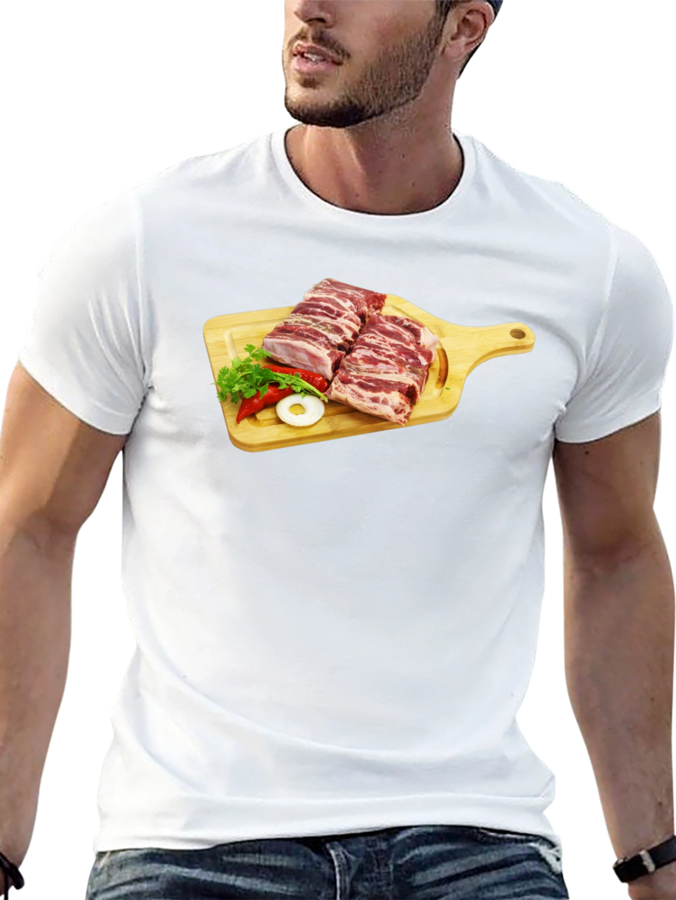 Ribs on Cutting Board Graphic T-Shirt