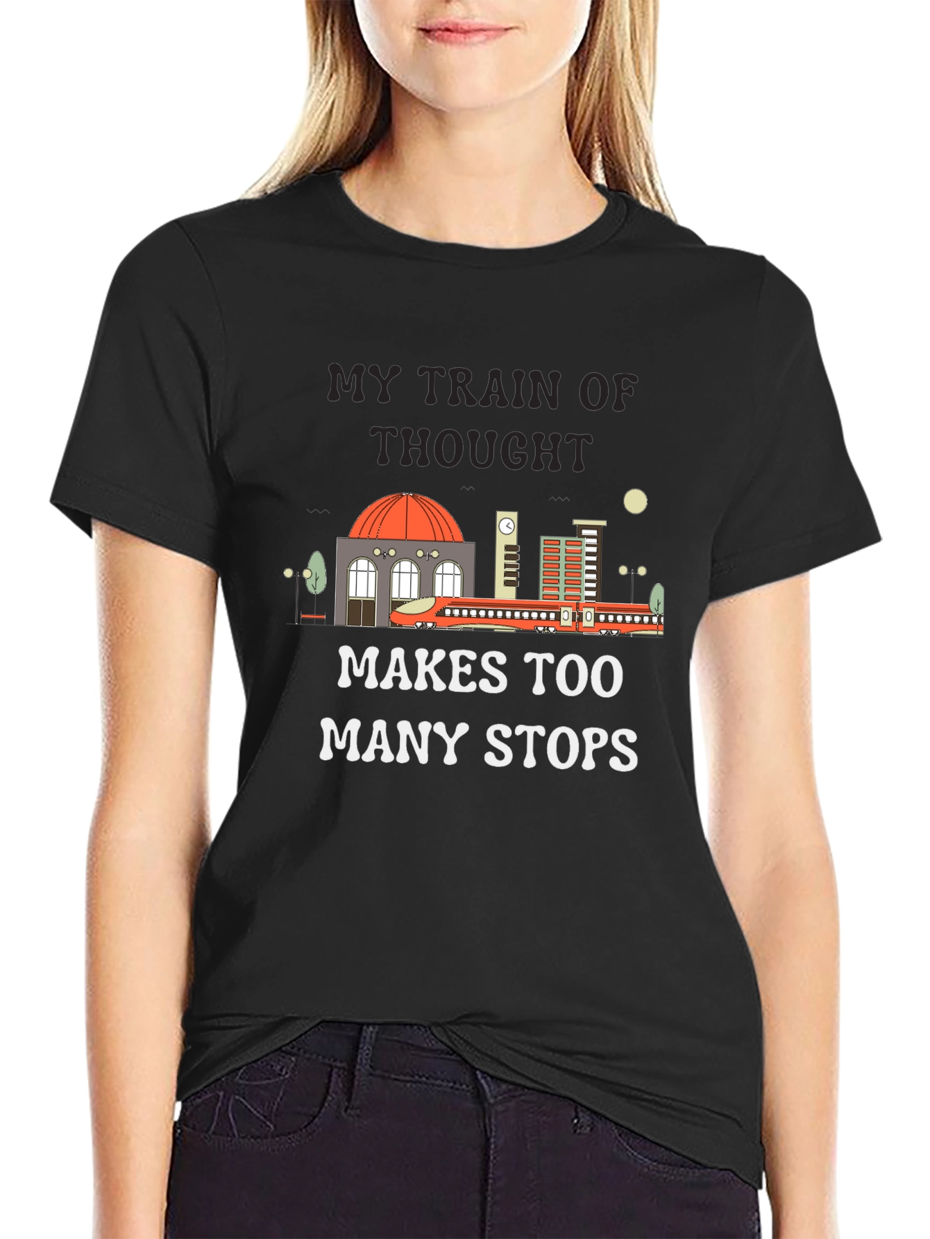 My Train of Thought T-Shirt Funny Tee