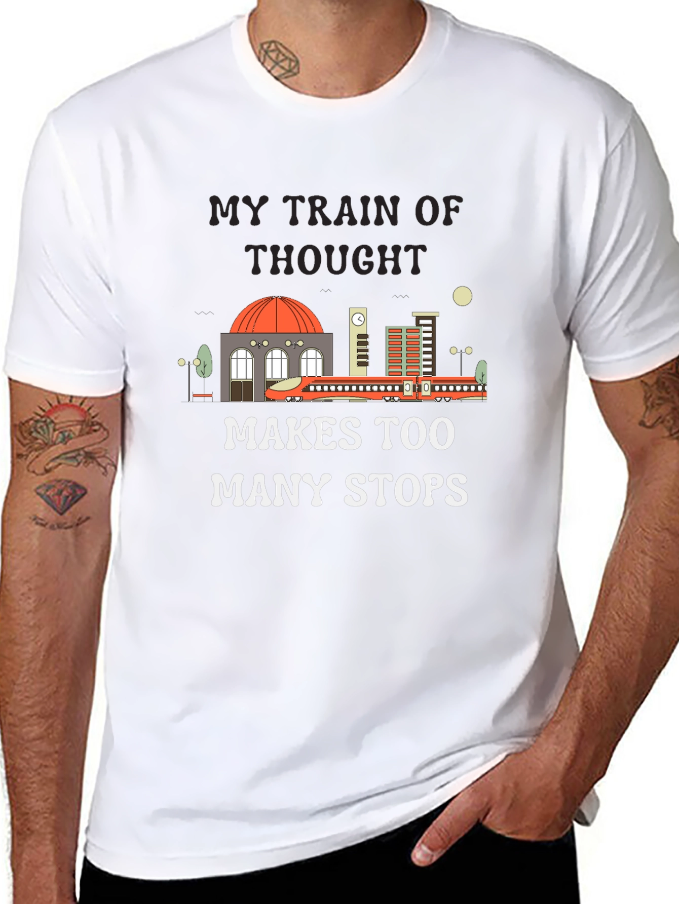 My Train of Thought T-Shirt Funny Tee