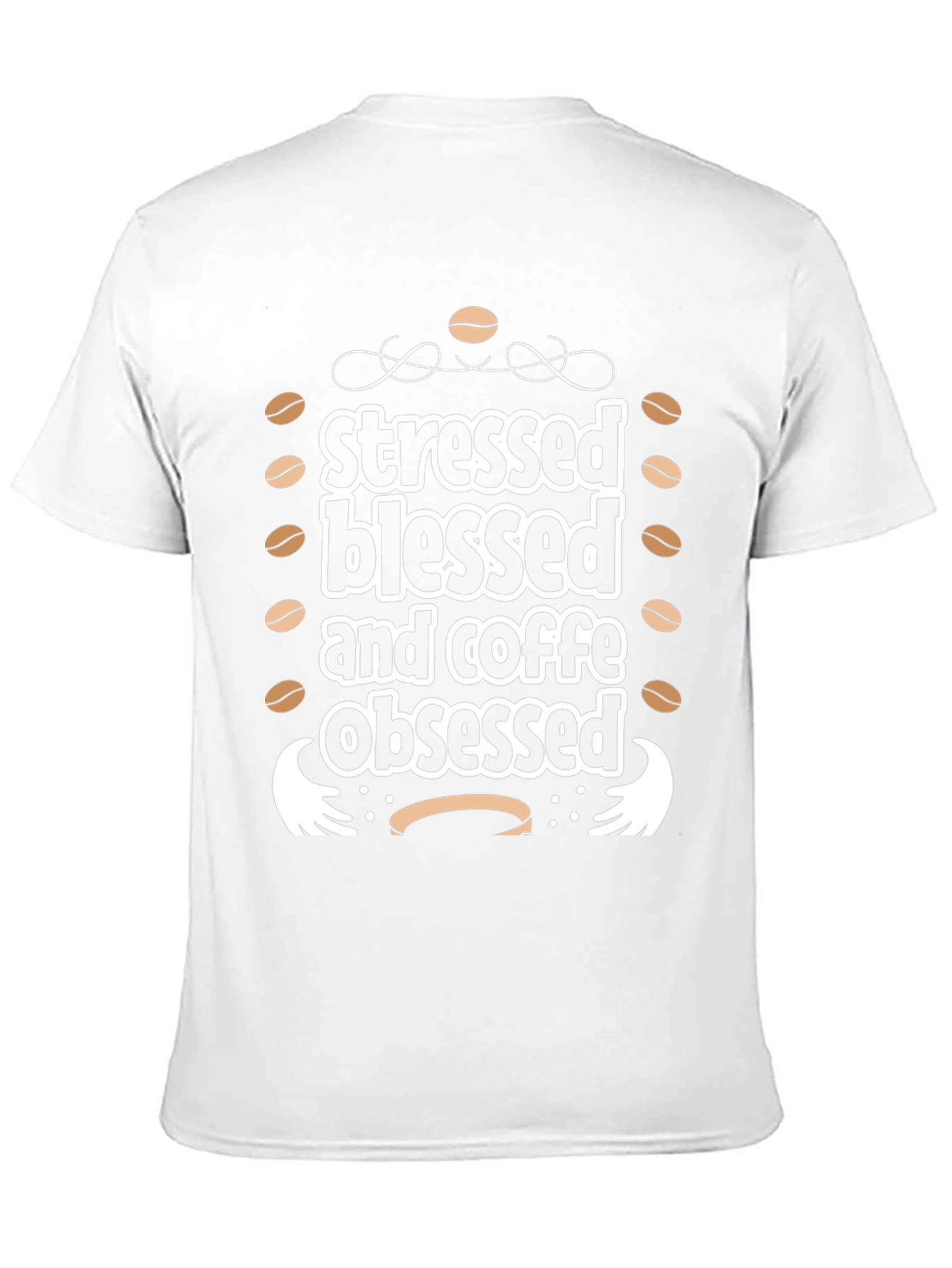 Stressed Blessed Coffee Obsessed Black Graphic Tee