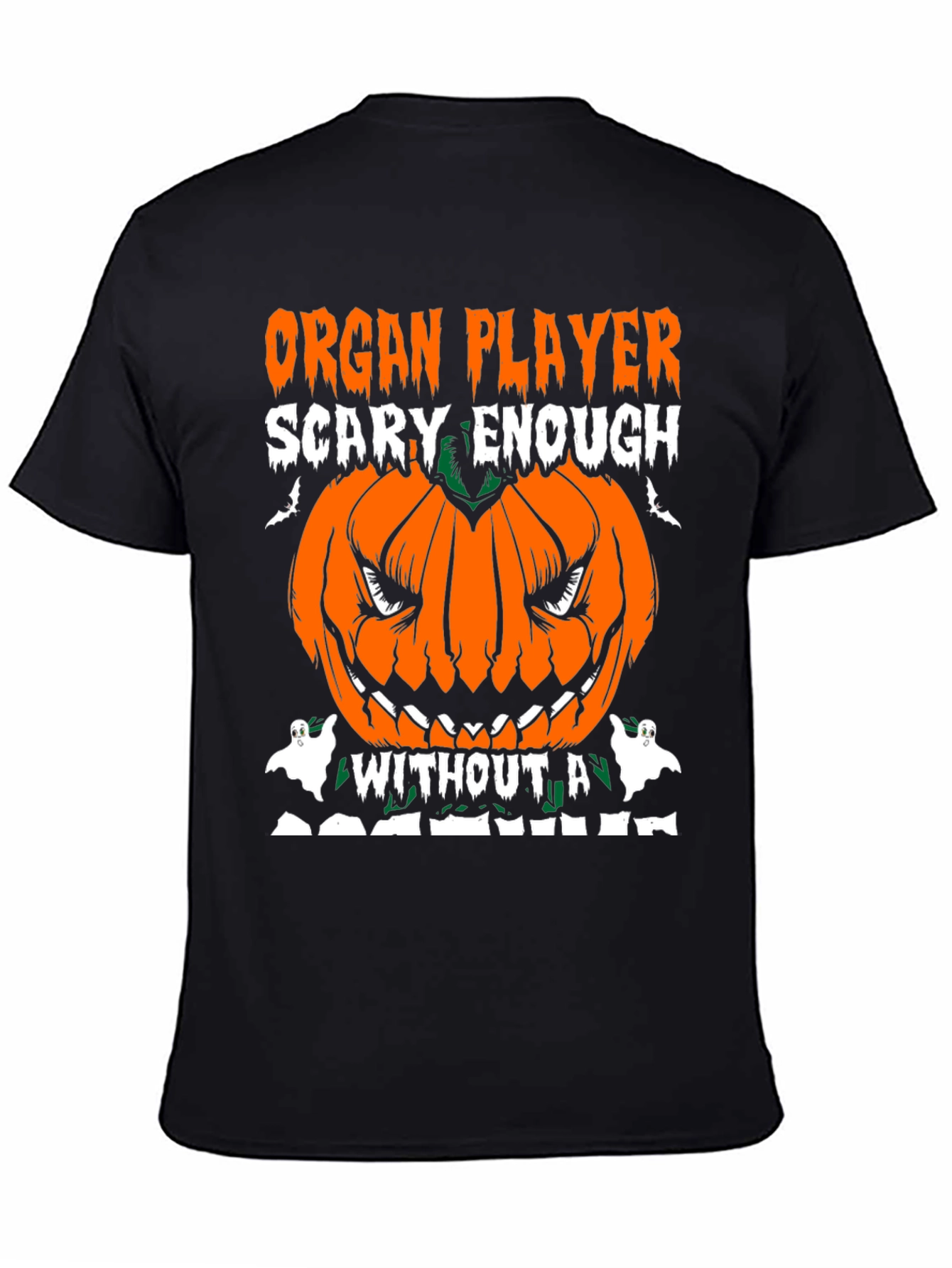Organ Player Halloween Pumpkin Graphic Tee