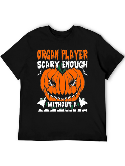 Organ Player Halloween Pumpkin Graphic Tee