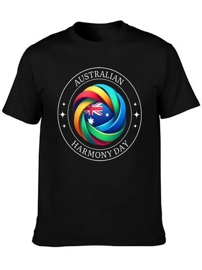 Australian Harmony Day Black T-Shirt