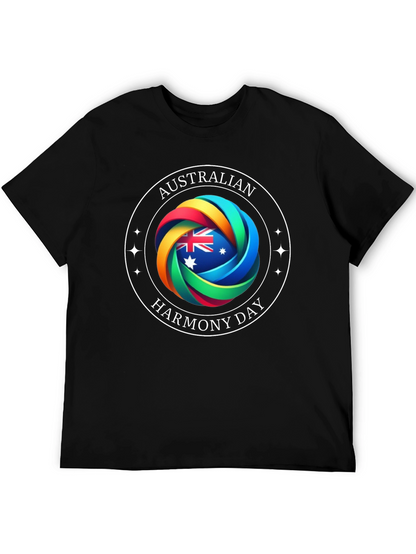 Australian Harmony Day Black T-Shirt