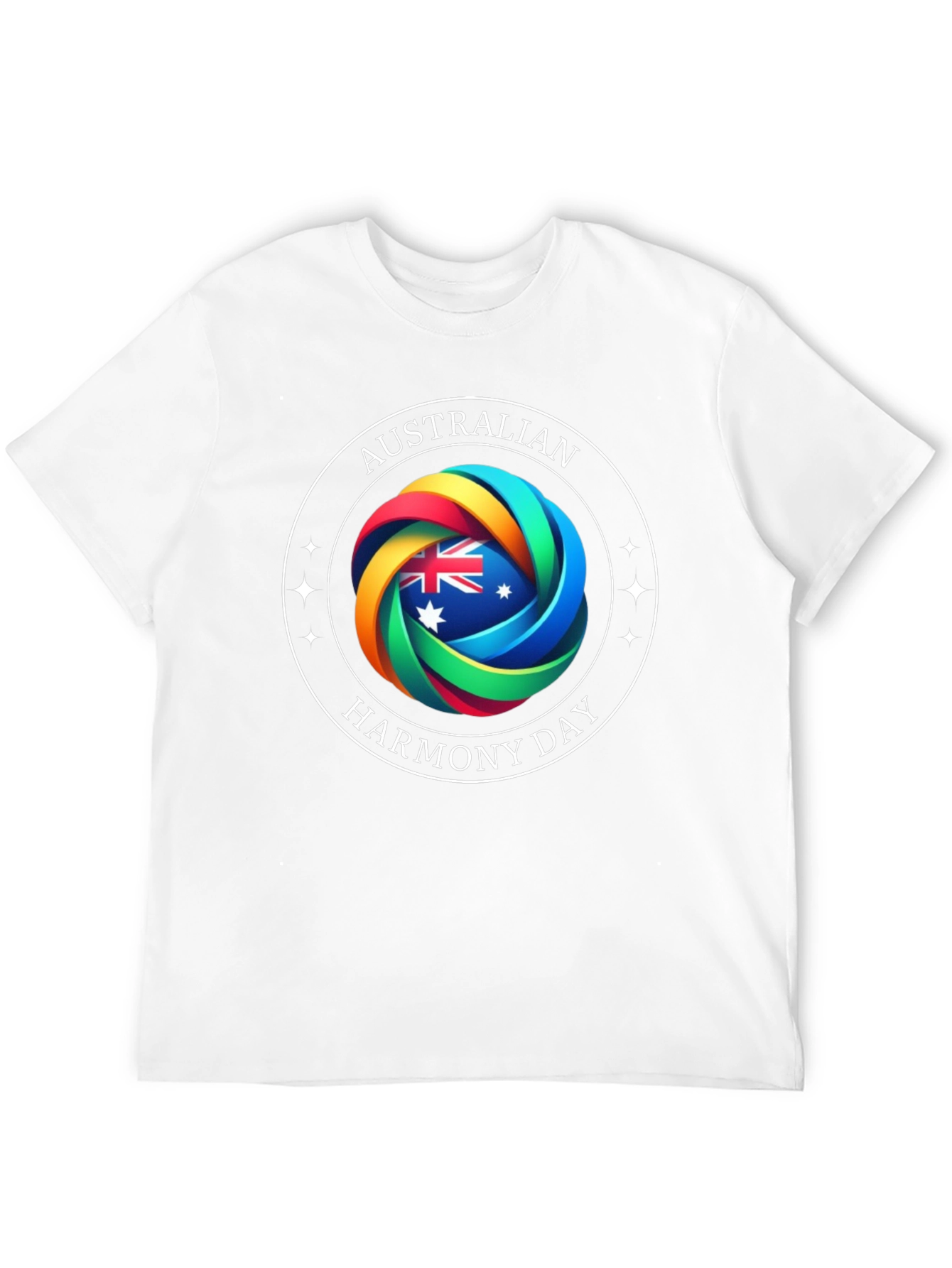 Australian Harmony Day Black T-Shirt