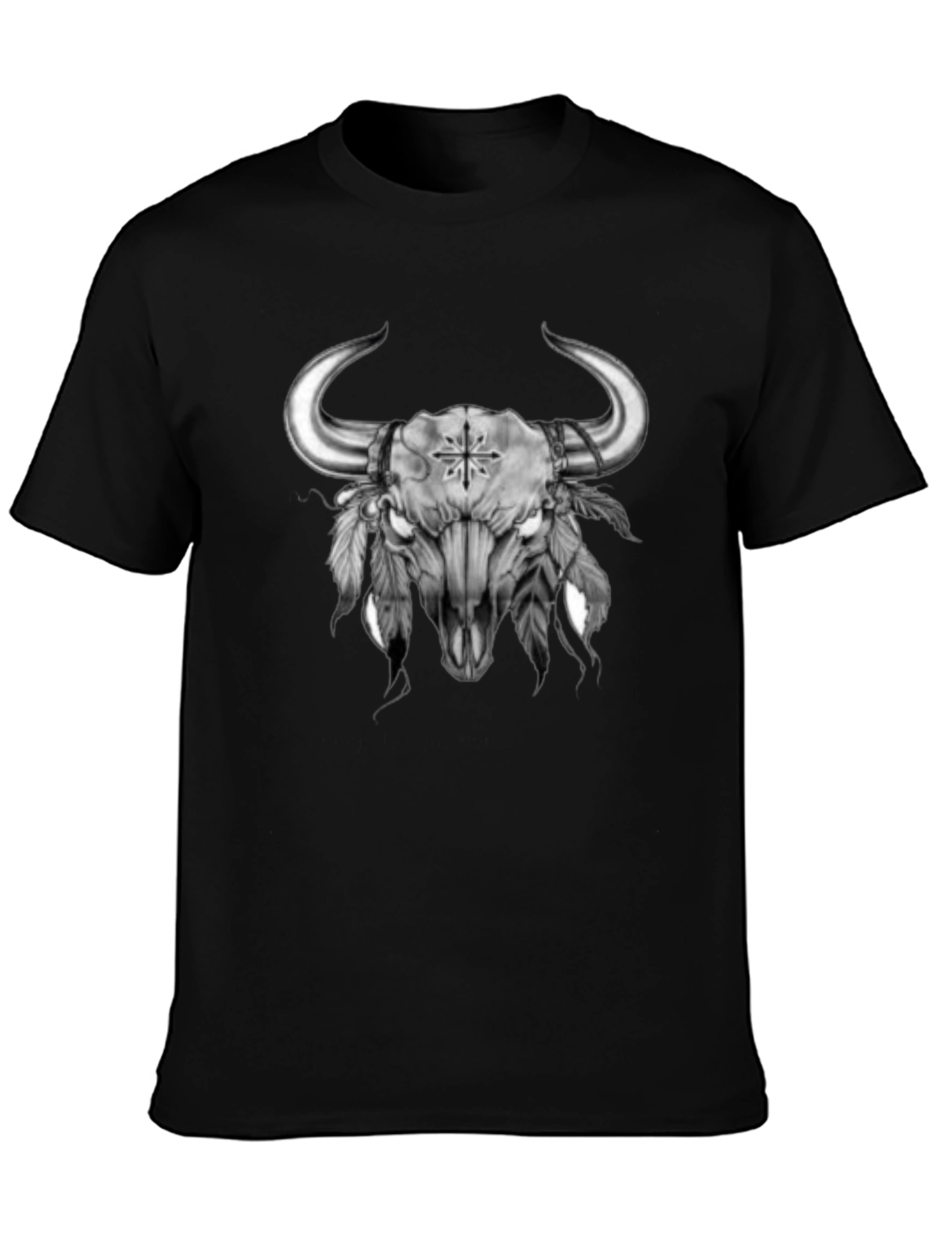 Bull Skull Graphic Tee - Western Style