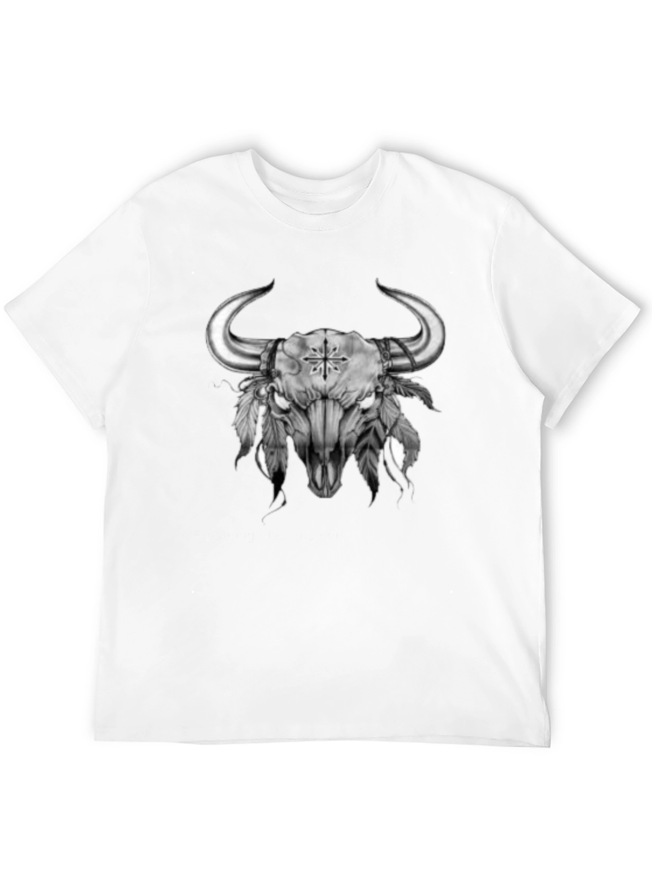 Bull Skull Graphic Tee - Western Style