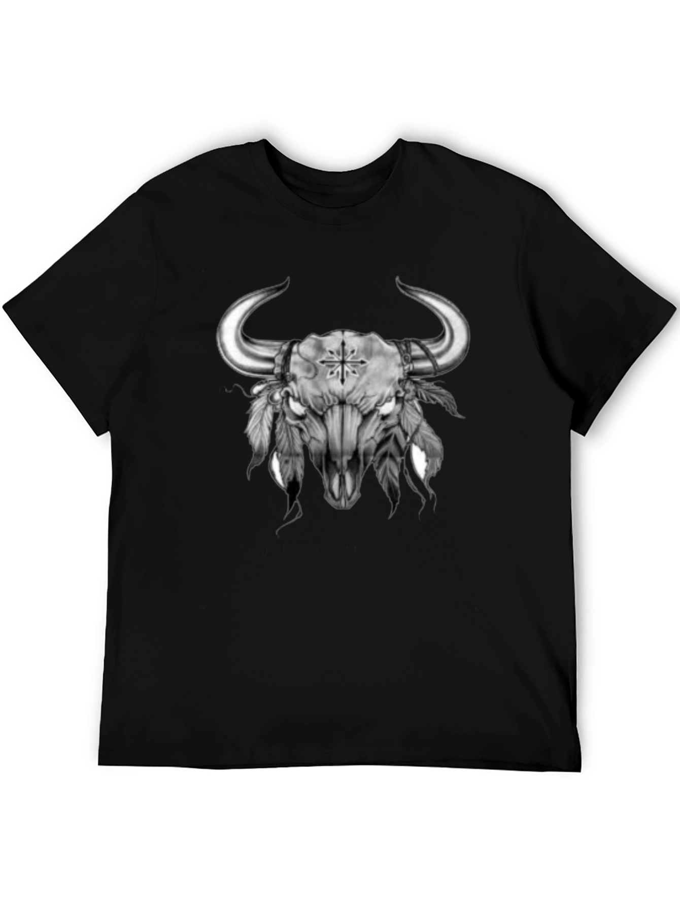 Bull Skull Graphic Tee - Western Style