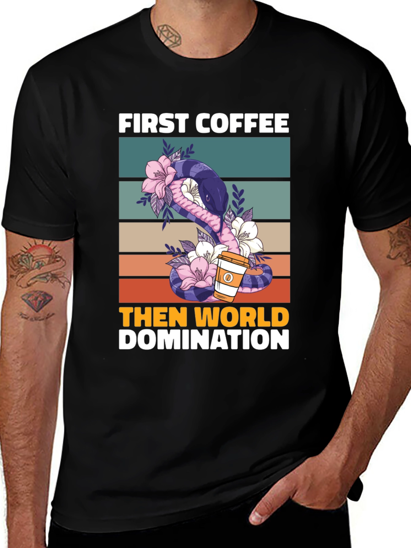 First Coffee Then World Domination T-Shirt