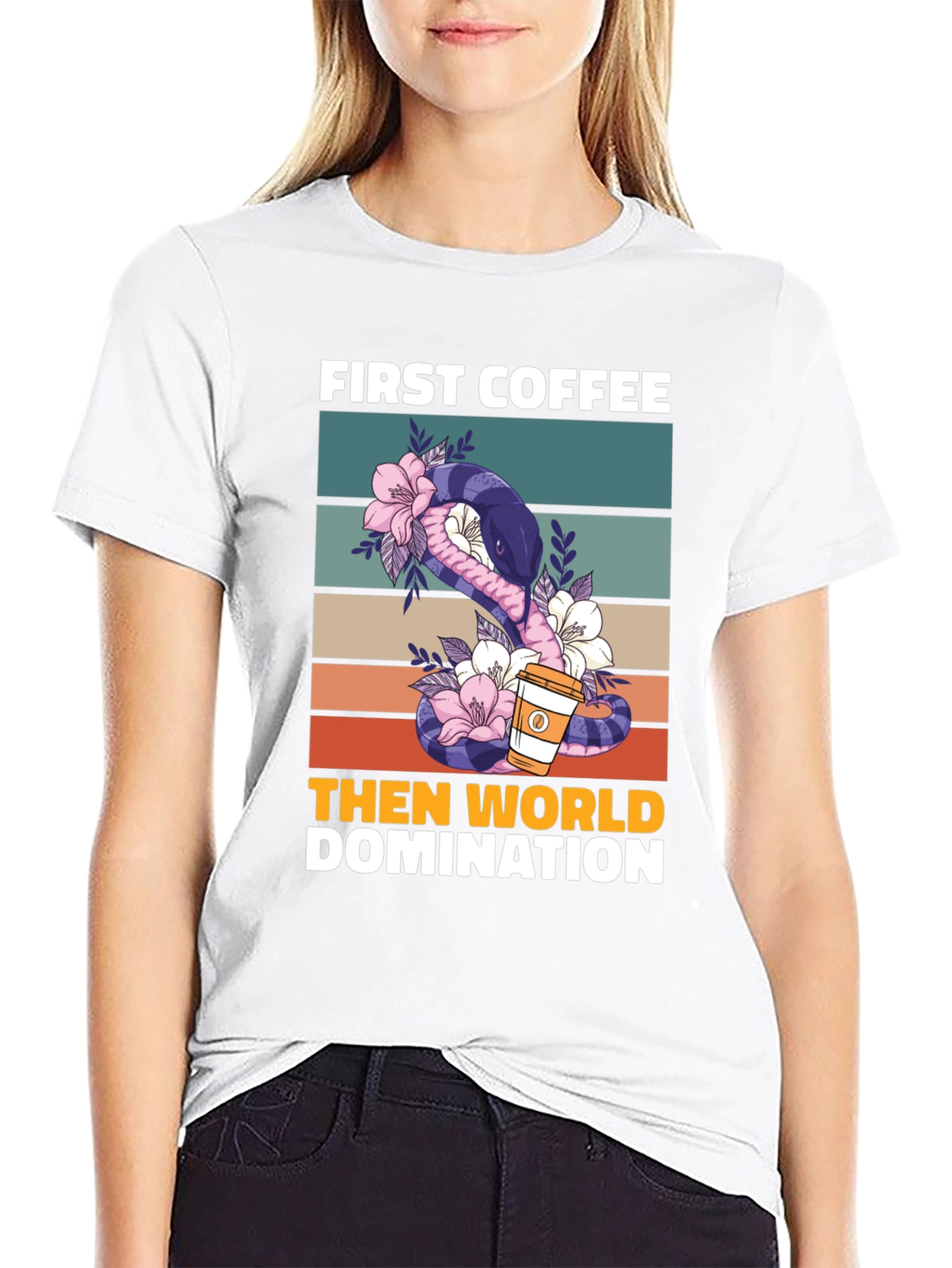 First Coffee Then World Domination T-Shirt