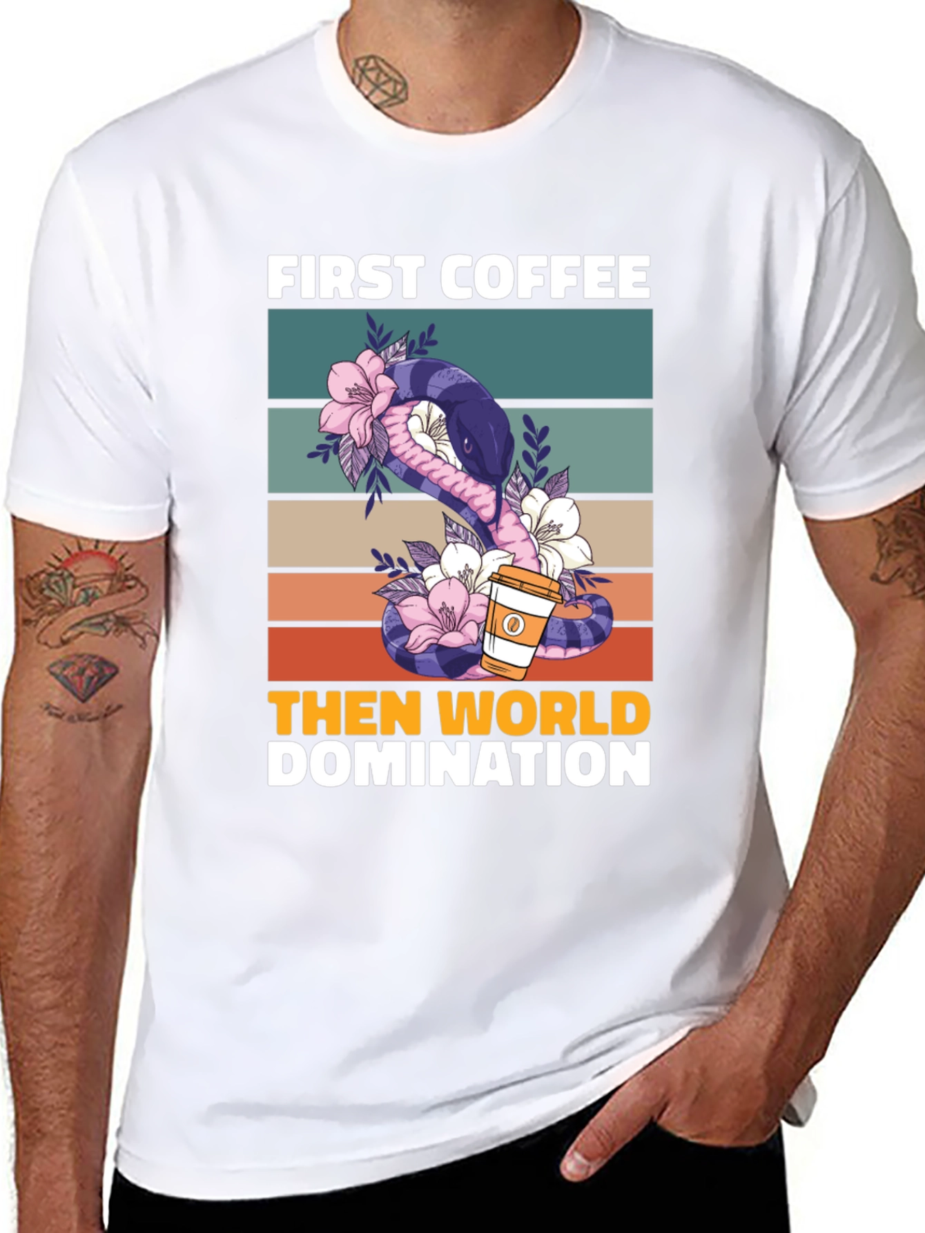First Coffee Then World Domination T-Shirt