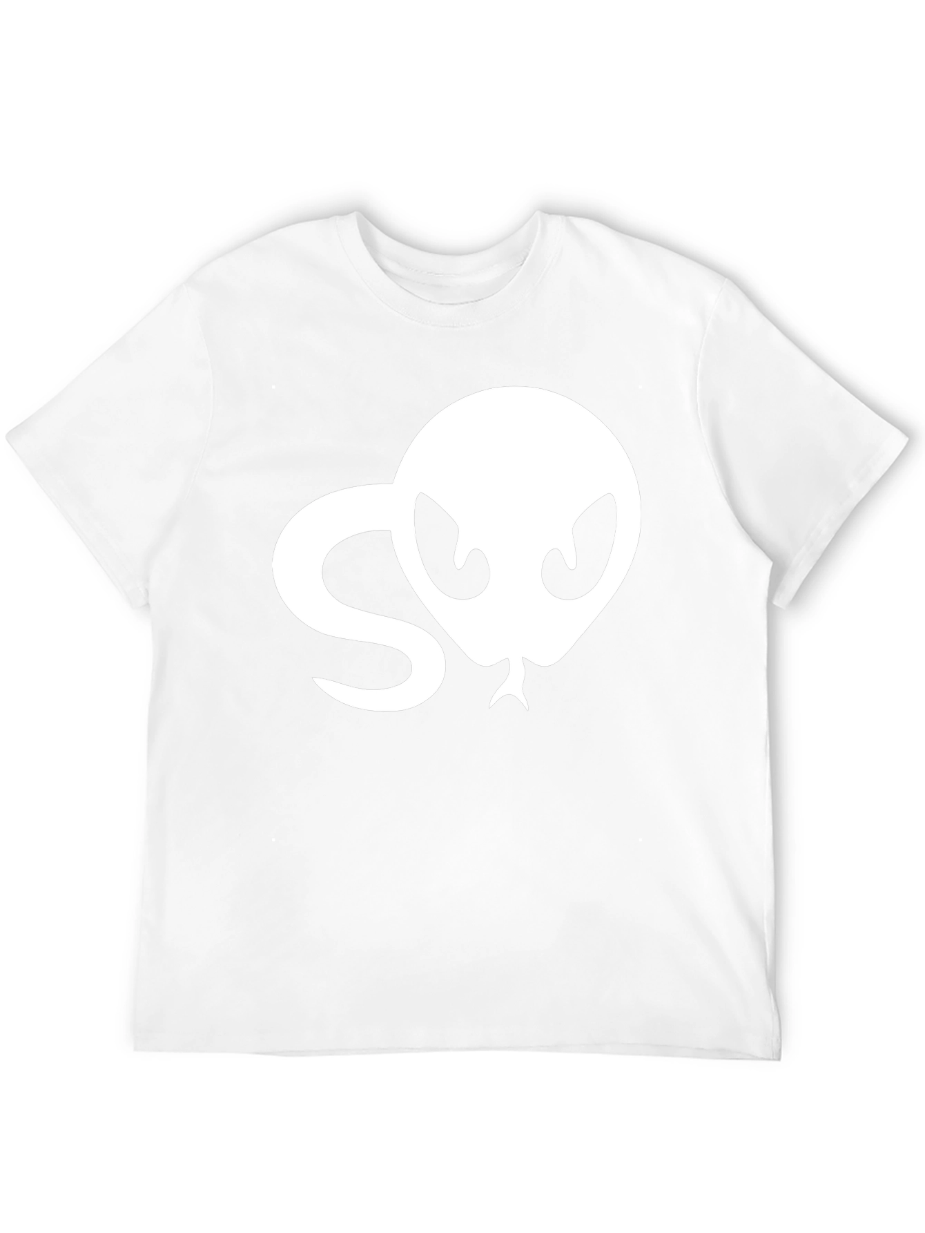 Snake Head Graphic Tee - Black Cotton T-Shirt