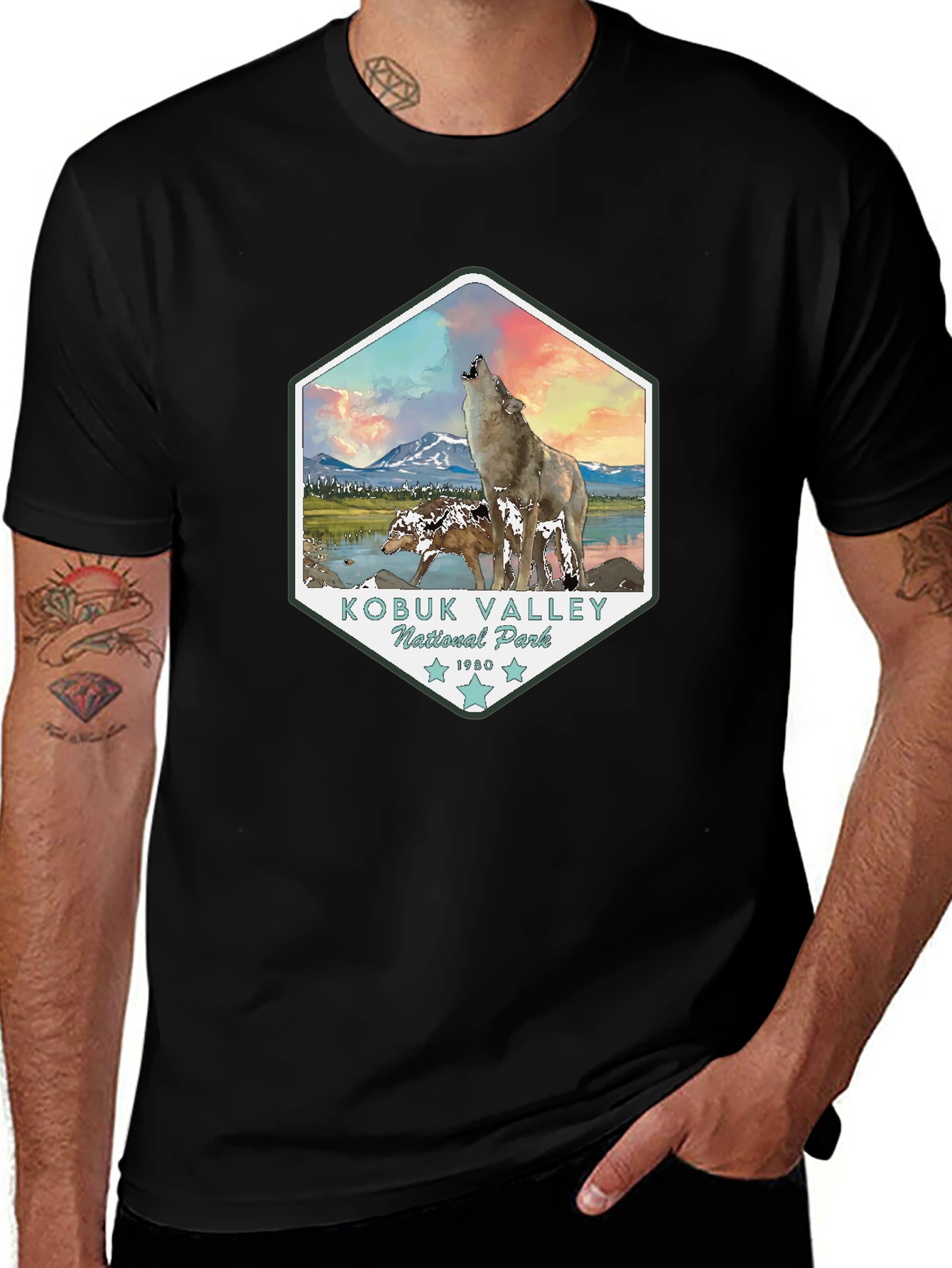 Kobuk Valley National Park Wolf Graphic Tee