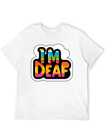 Im Deaf Rainbow T-Shirt - Black Cotton Tee
