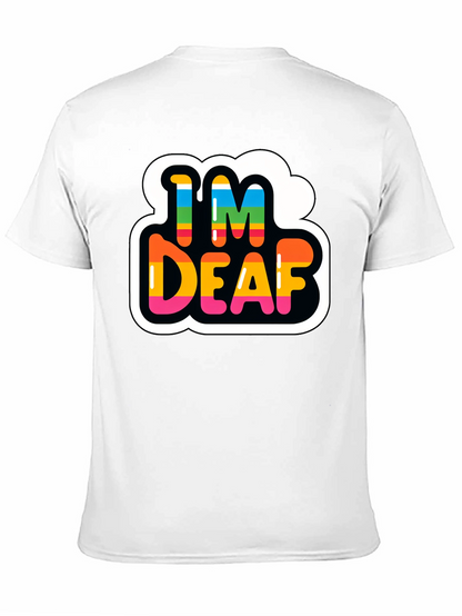 Im Deaf Rainbow T-Shirt - Black Cotton Tee