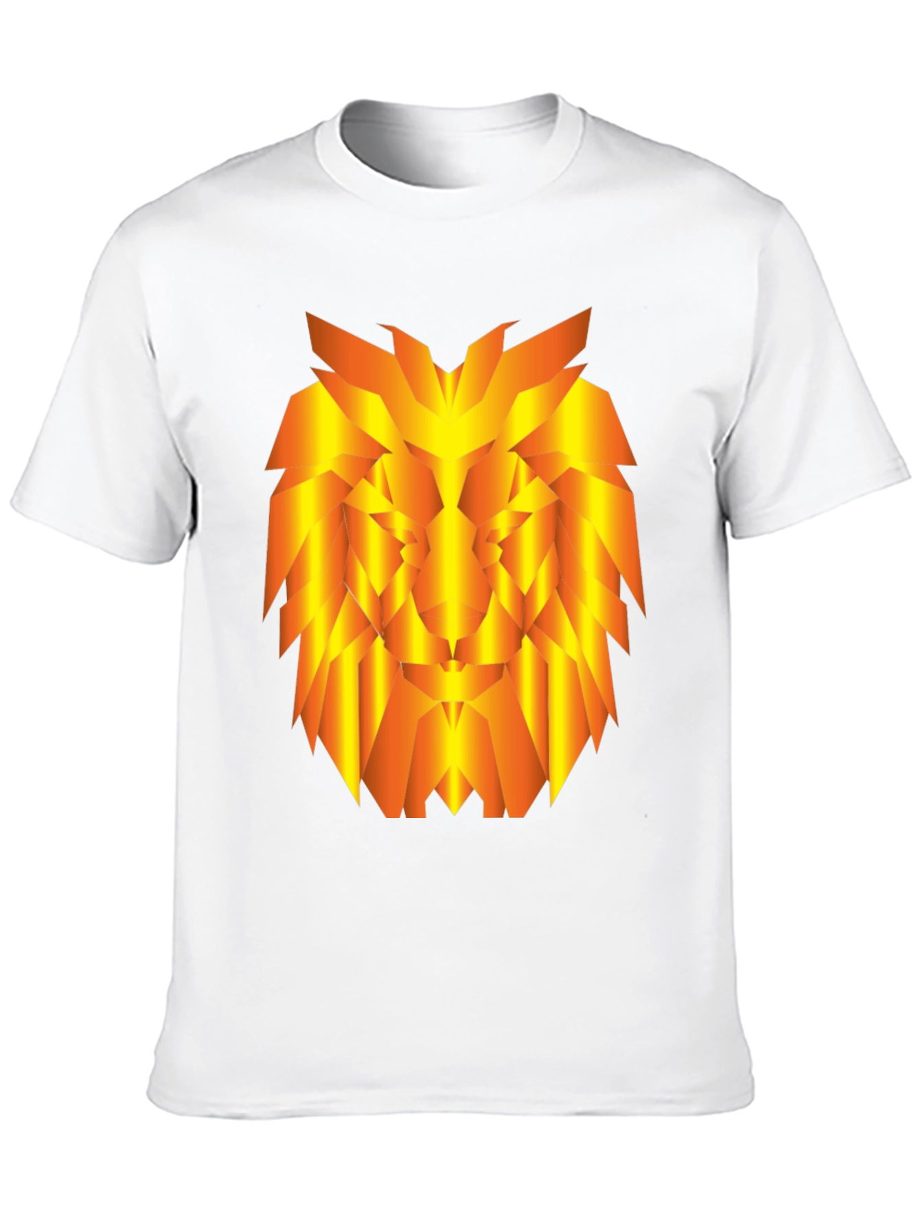 Geometric Lion Graphic Tee - Stylish Black T-Shirt