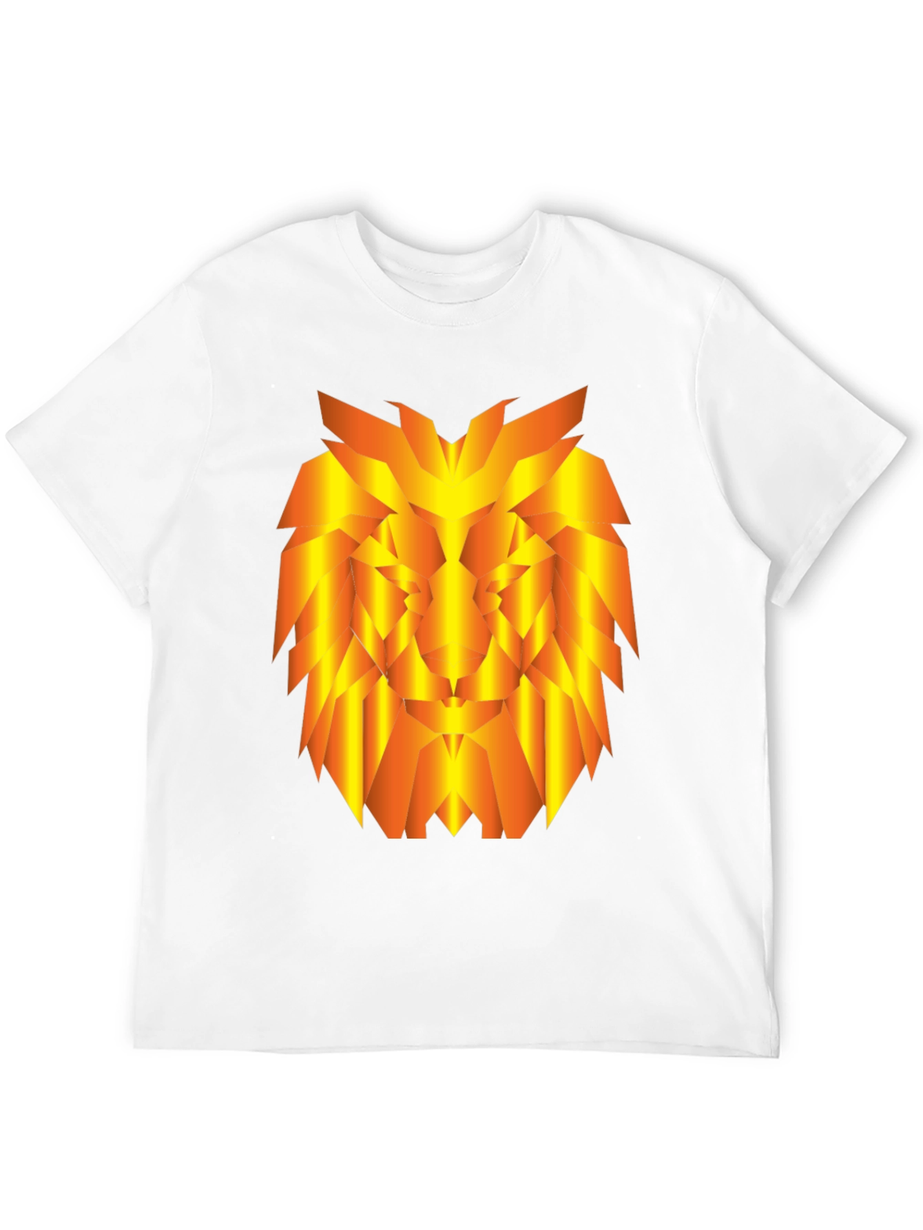 Geometric Lion Graphic Tee - Stylish Black T-Shirt