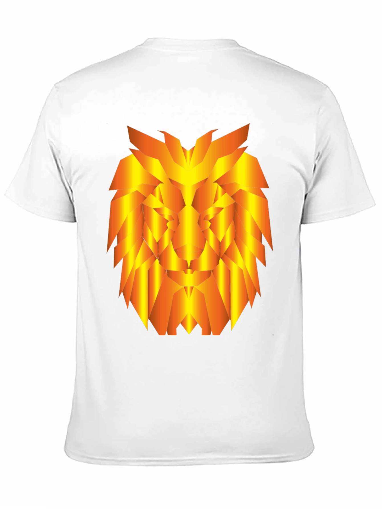 Geometric Lion Graphic Tee - Stylish Black T-Shirt